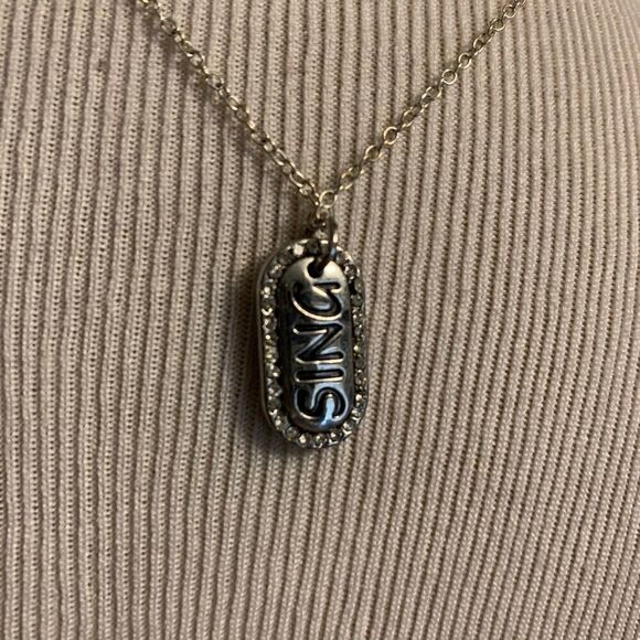 Silver Sing Pendant Necklace - Picture 2 of 5